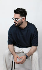 Navy Blue Baggy Tee (Unisex)