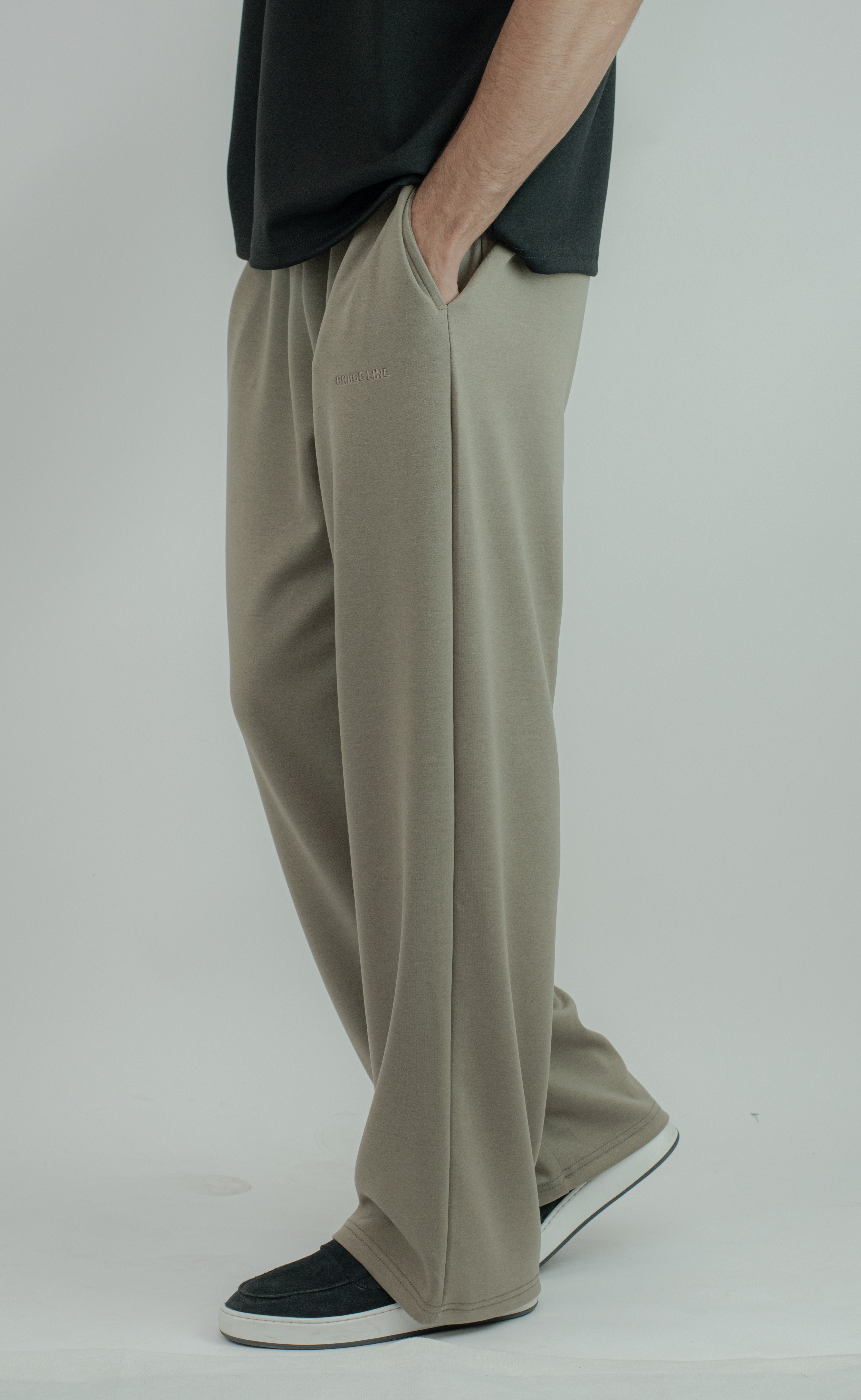 Straight Baggy Trouser (Olive)