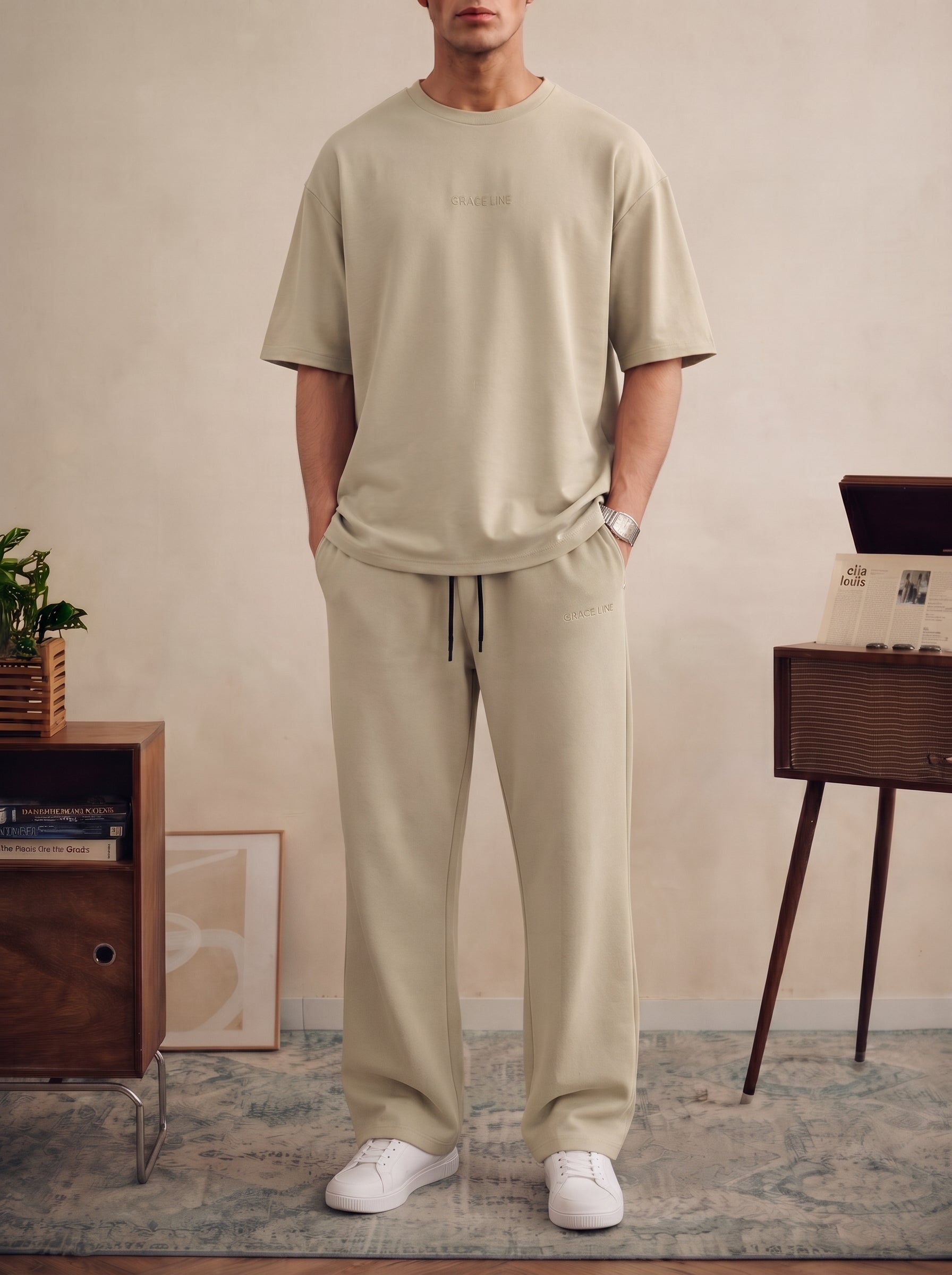 Beige Baggy Co-Ord Set