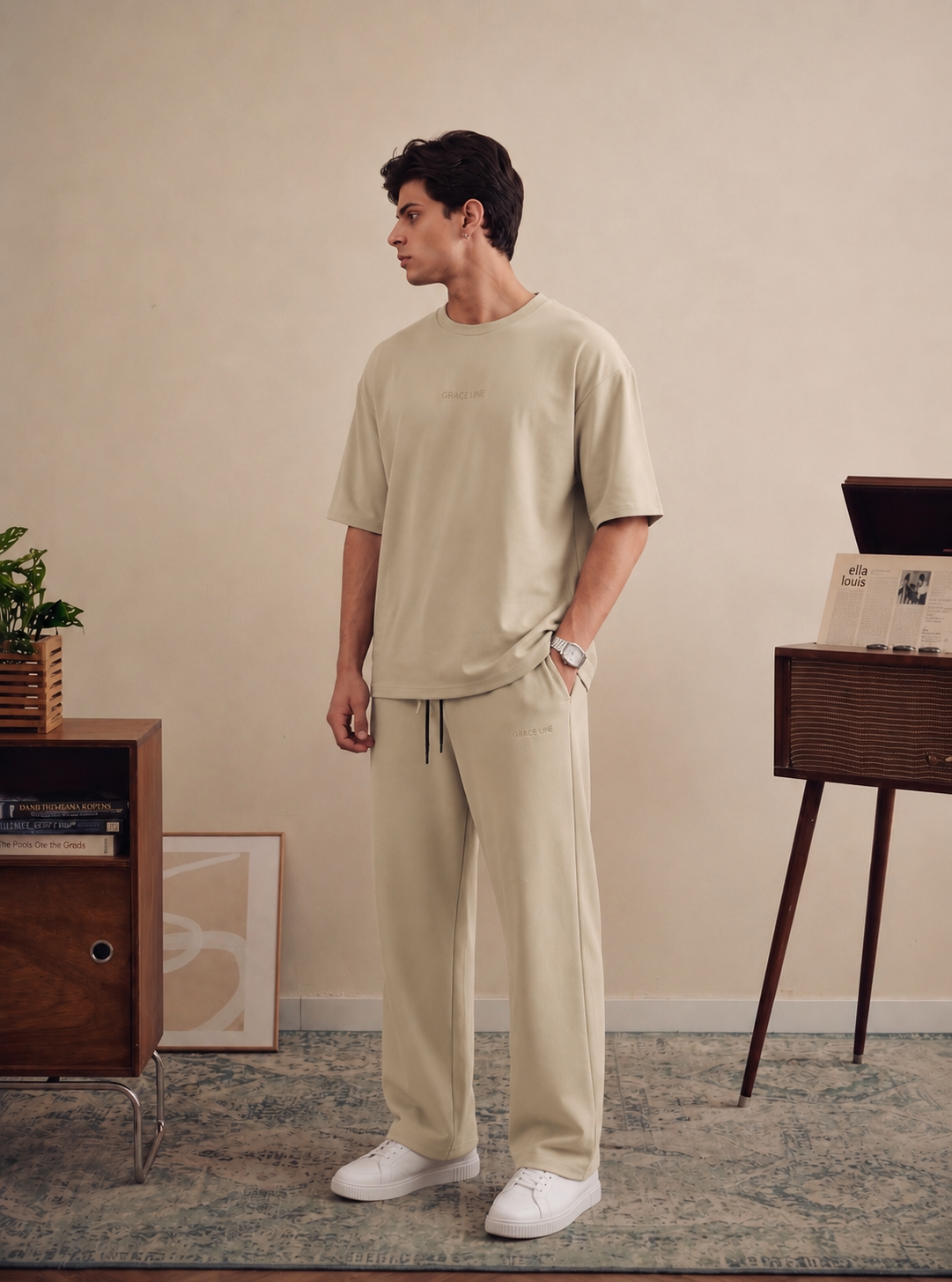 Beige Baggy Co-Ord Set
