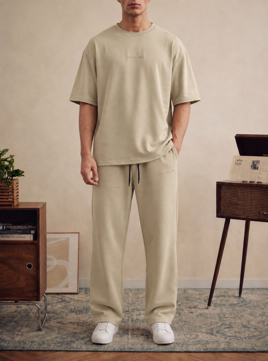 Beige Baggy Co-Ord Set