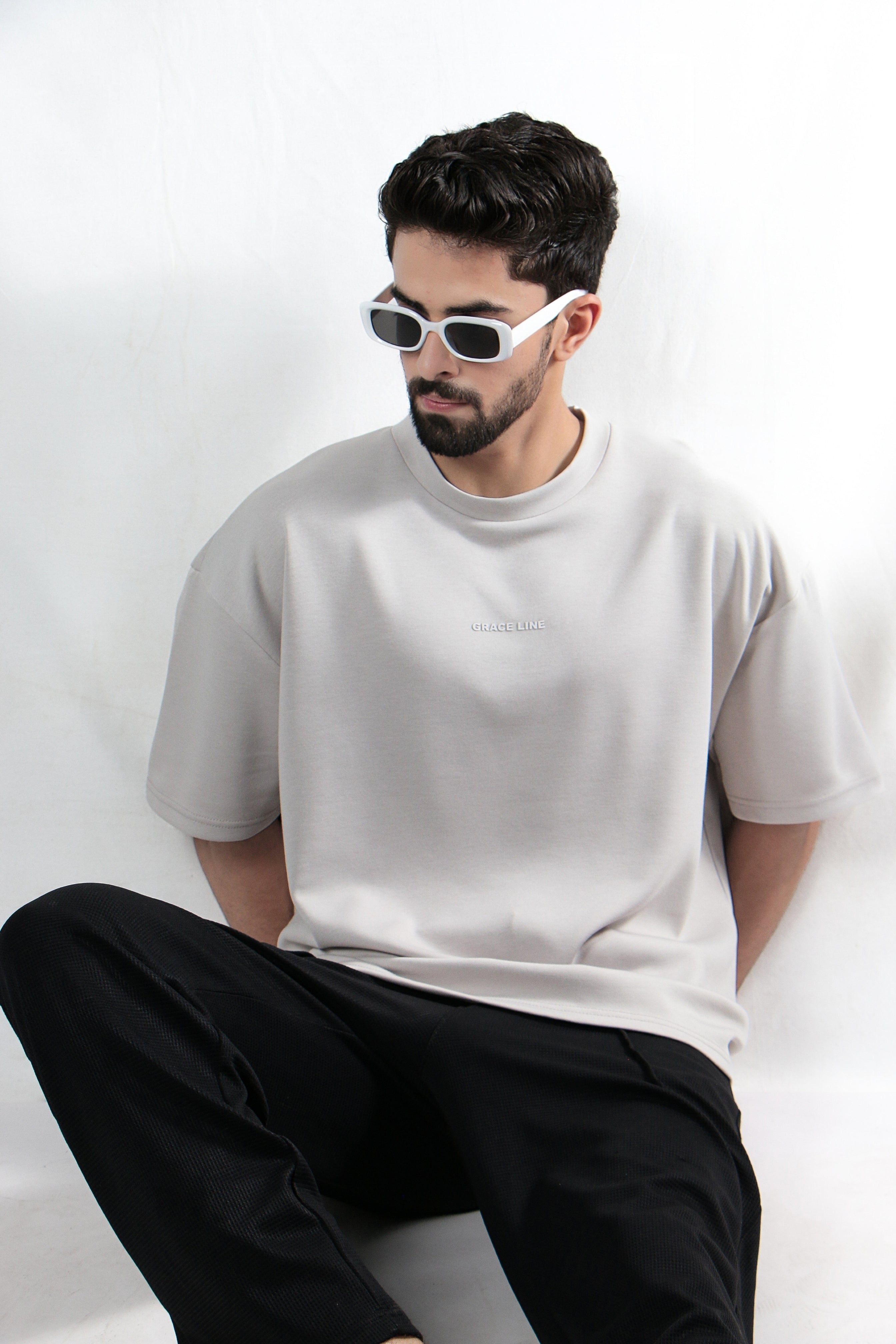 Ash White Baggy Tee (Unisex)