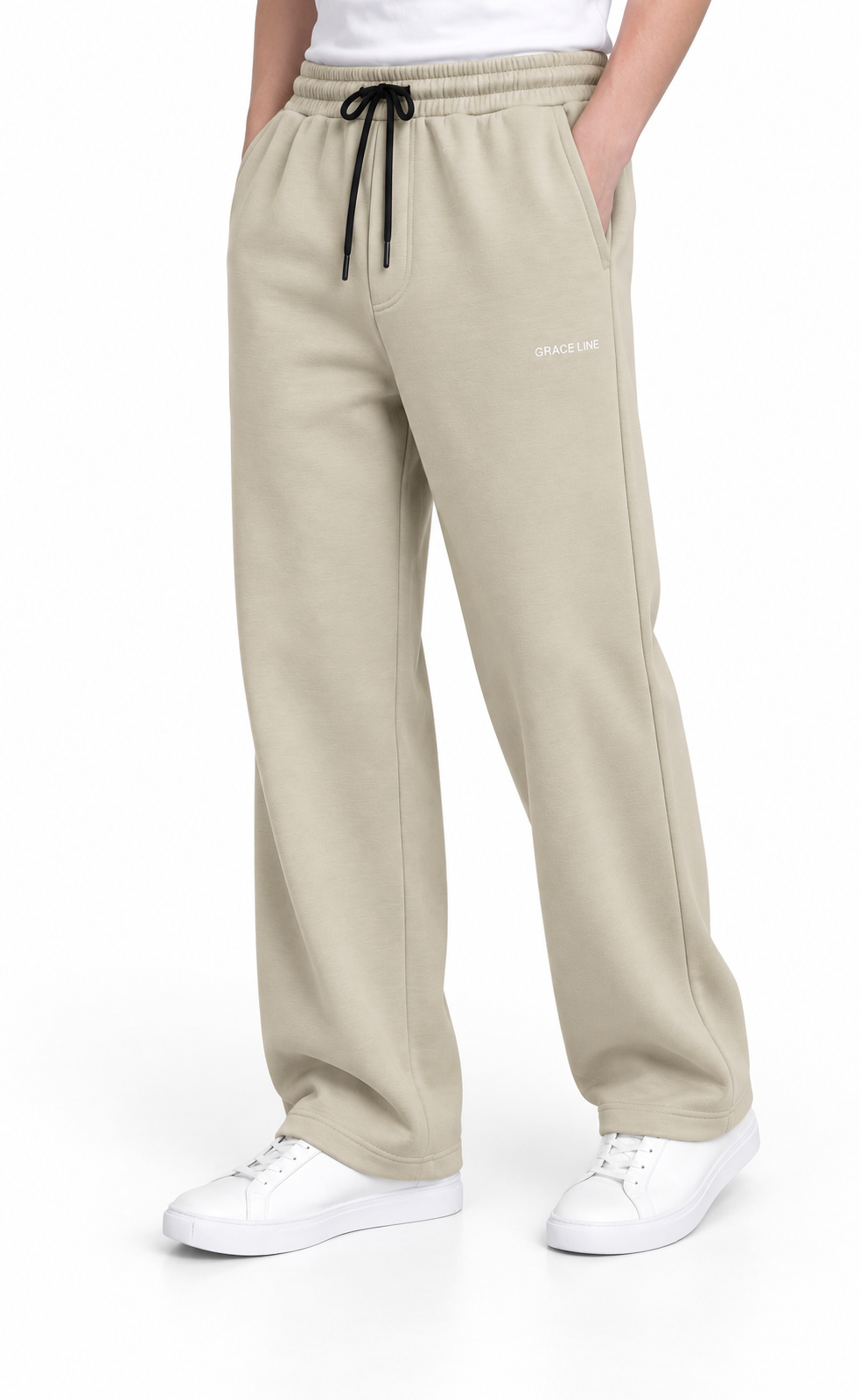 Modal Straight Baggy Trouser (Beige)
