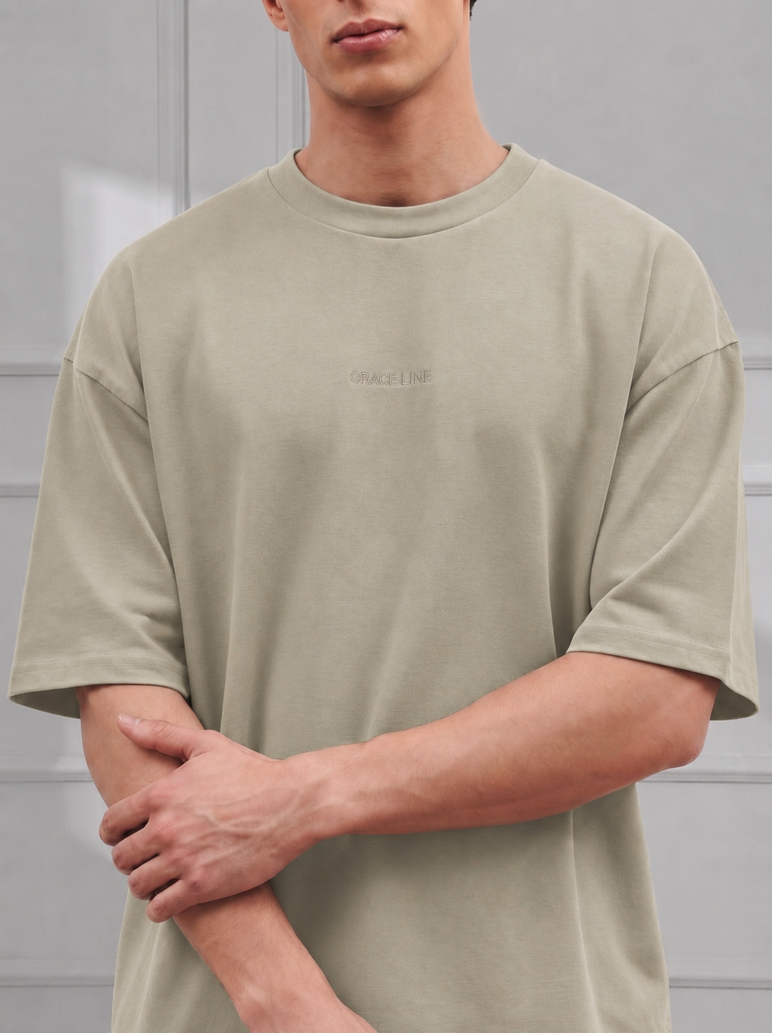 Beige Modal Baggy Tee (Unisex)