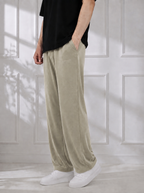 Modal Straight Baggy Trouser (Beige)