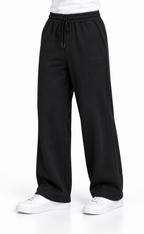 Modal Straight Baggy Trouser (Black)