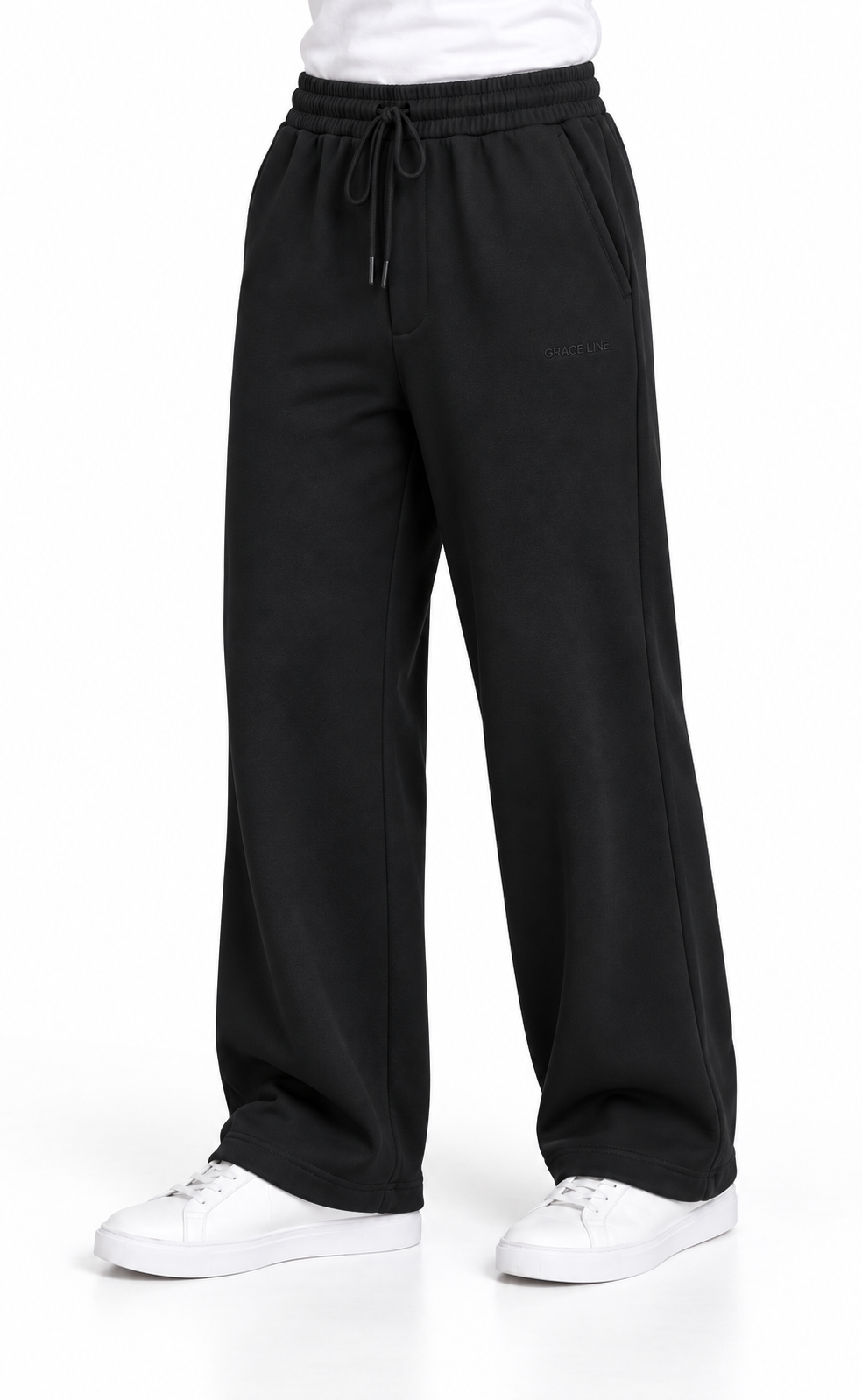 Modal Straight Baggy Trouser (Black)