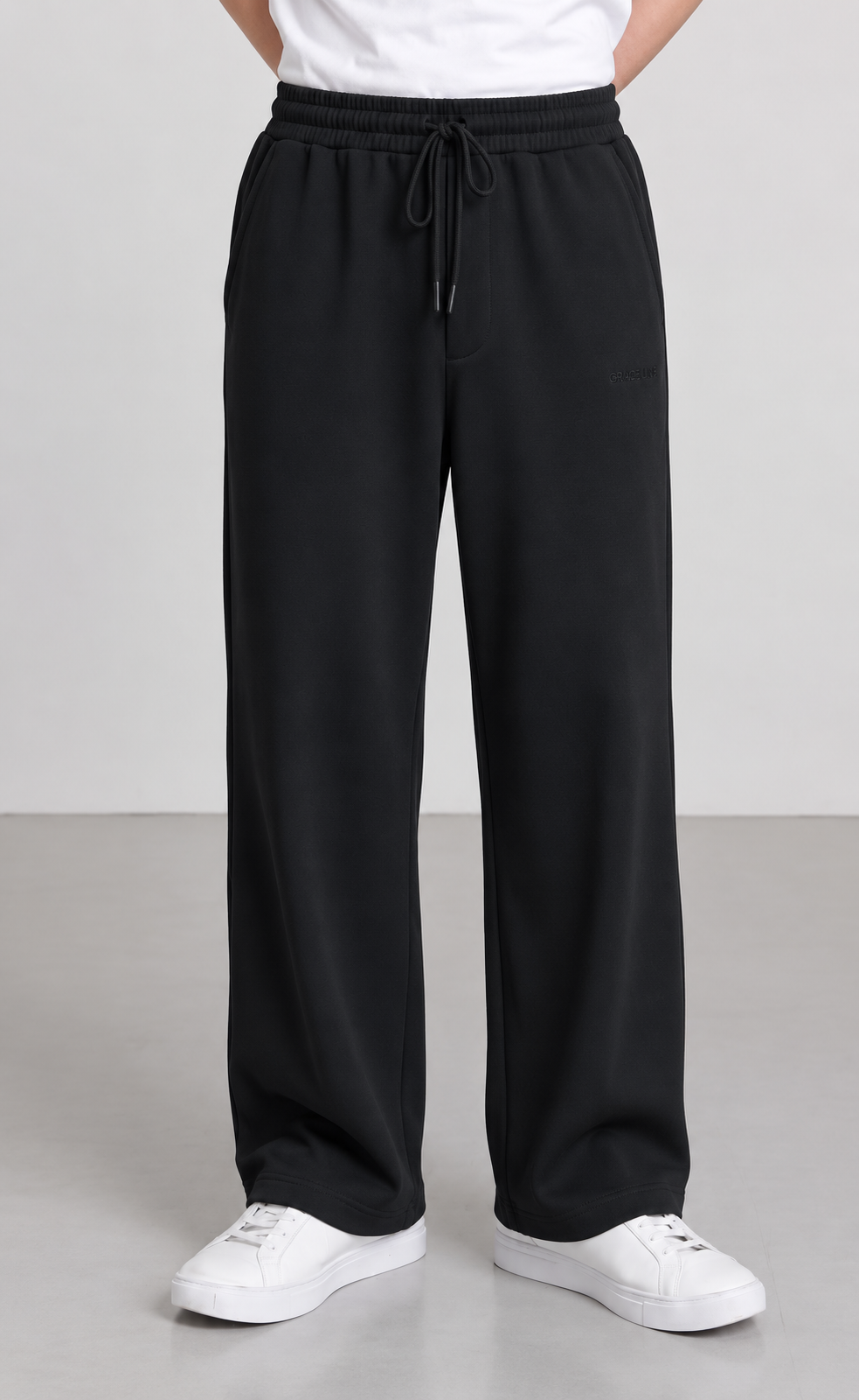 Modal Straight Baggy Trouser (Black)