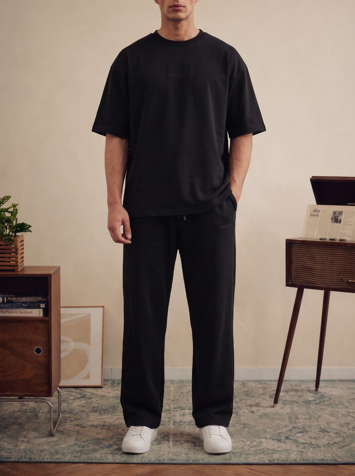 Black Baggy Co-Ord Set