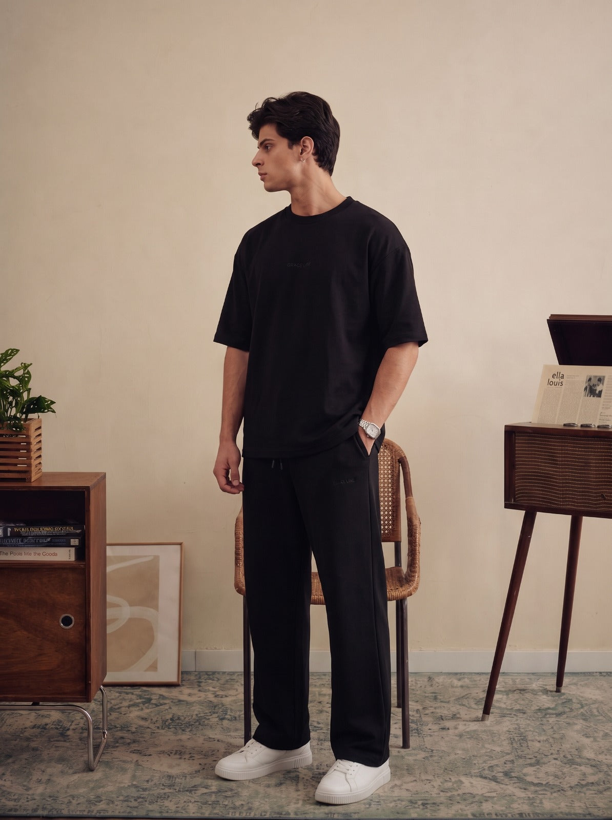 Black Baggy Co-Ord Set