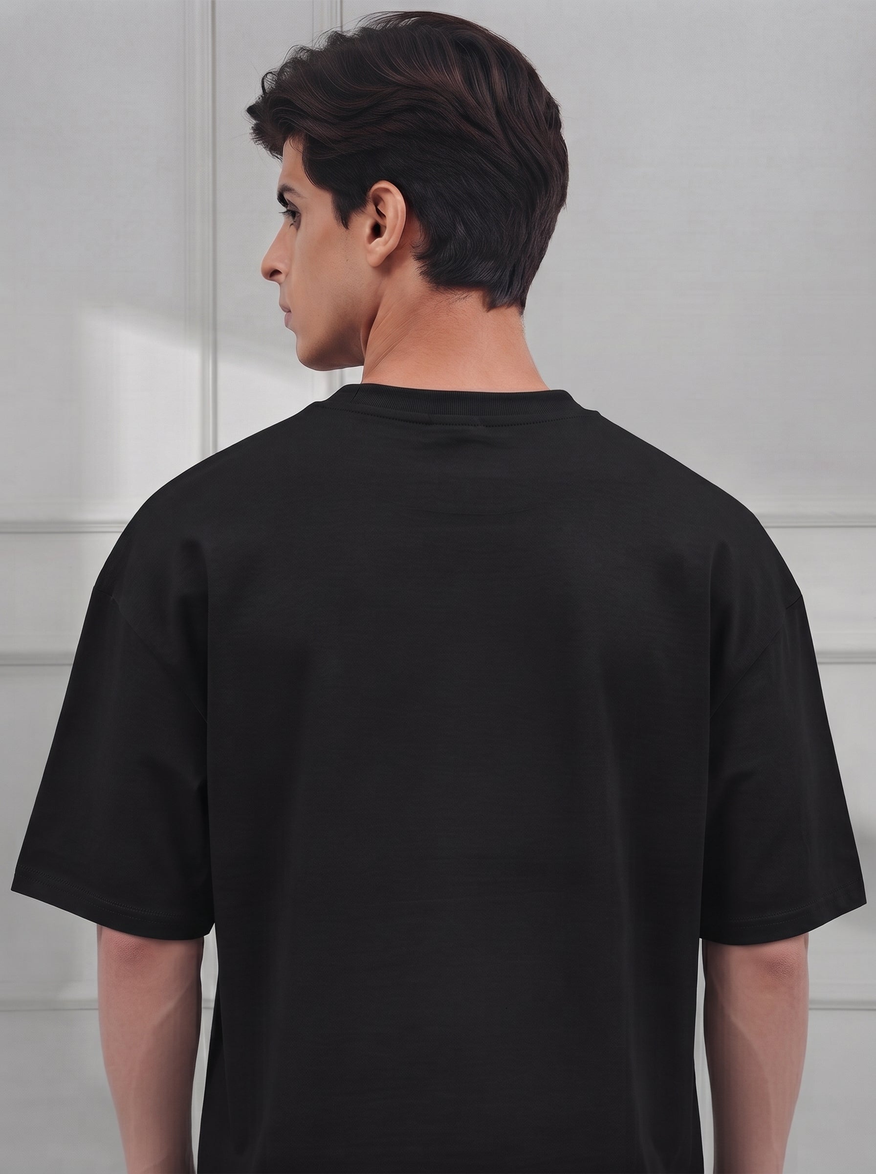 Black Modal Baggy Tee (Unisex)