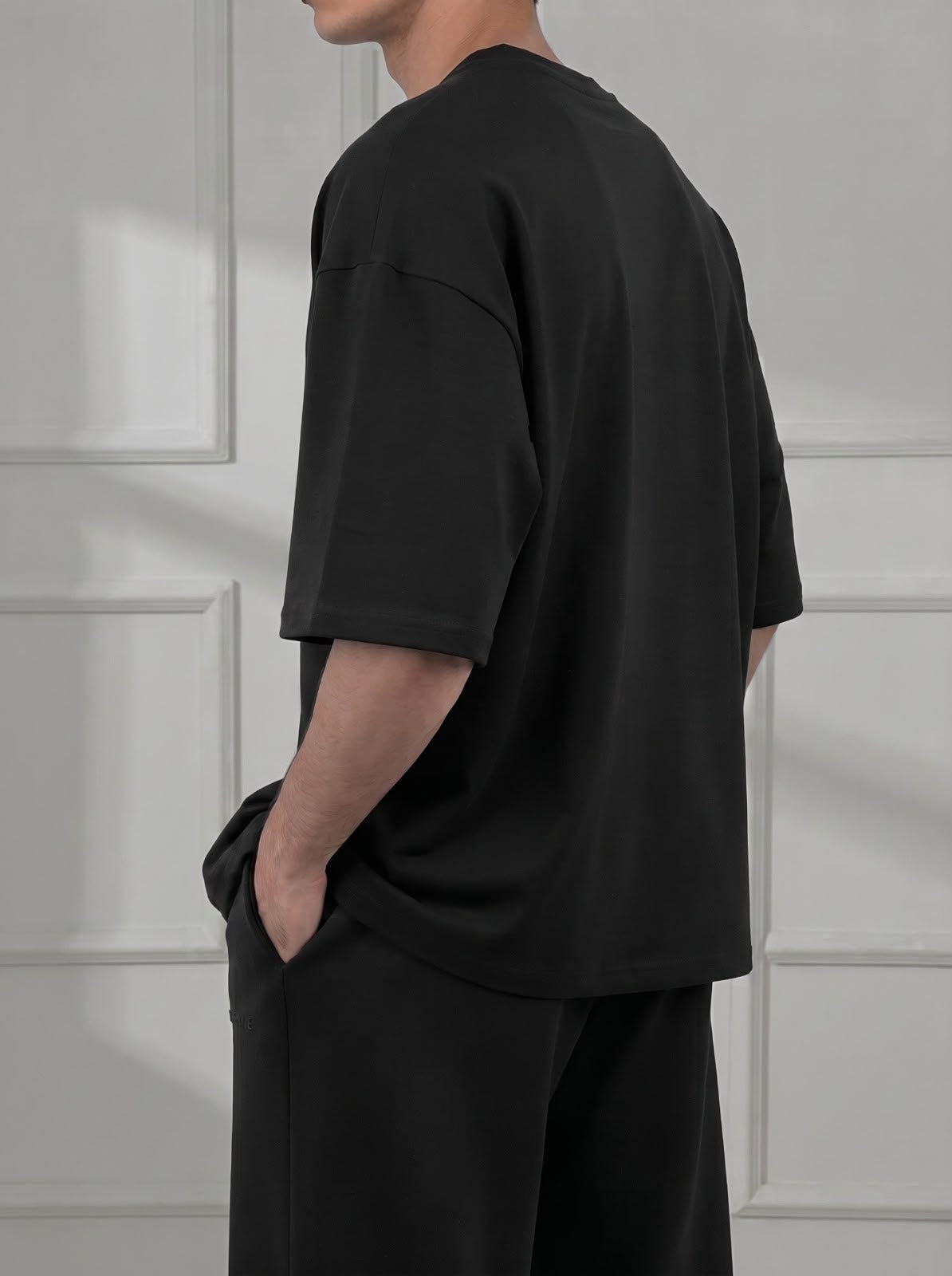 Black Modal Baggy Tee (Unisex)