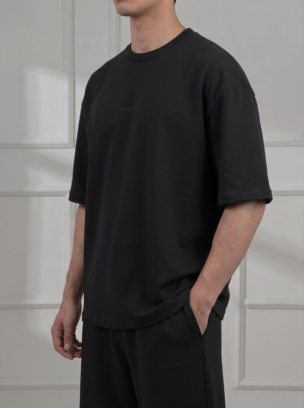 Black Modal Baggy Tee (Unisex)