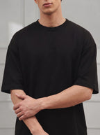 Black Modal Baggy Tee (Unisex)