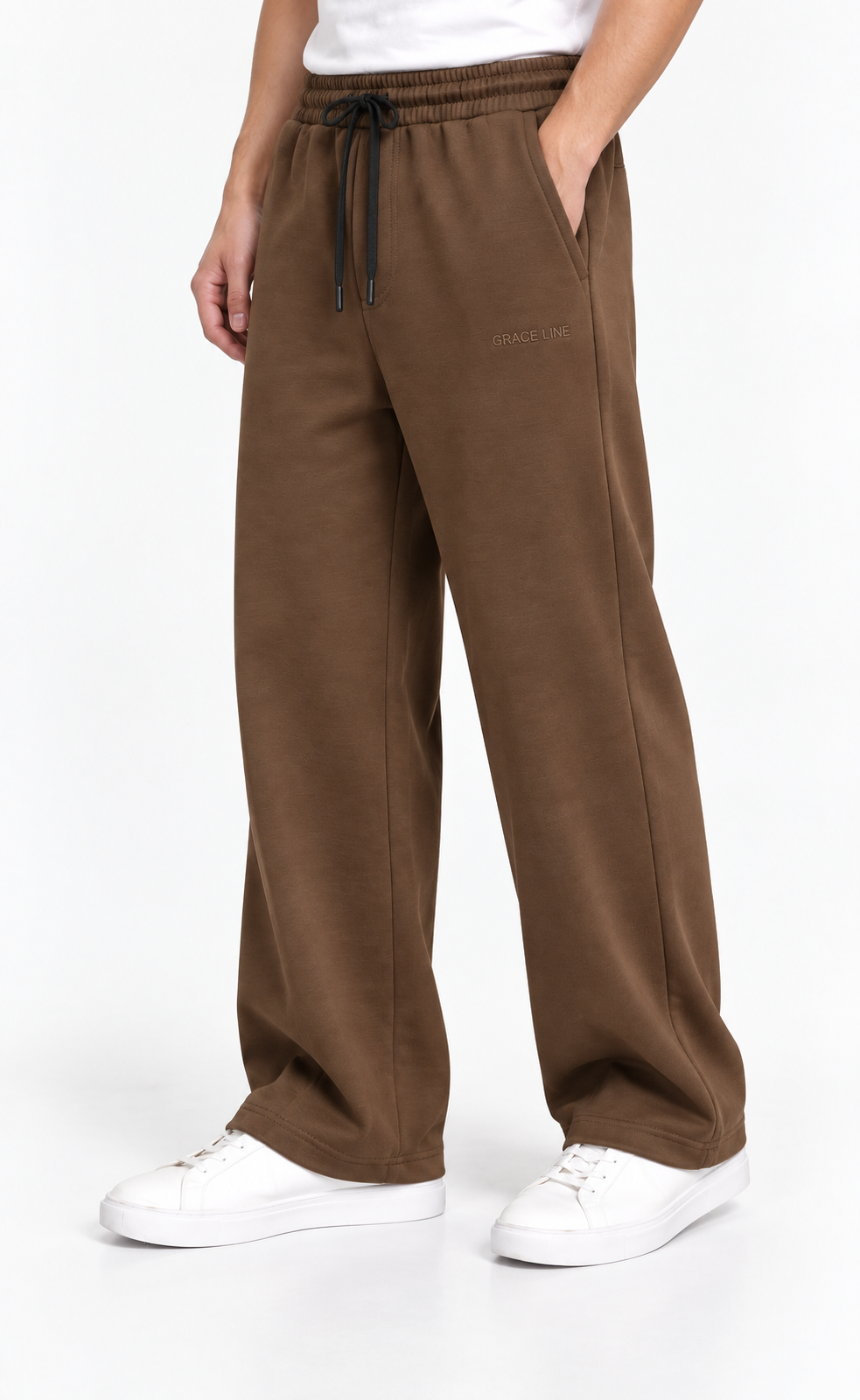 Modal Straight Baggy Trouser (Mocha Brown)