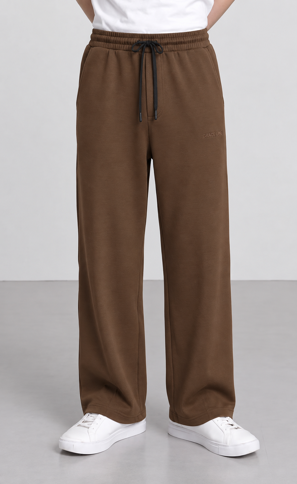 Modal Straight Baggy Trouser (Mocha Brown)