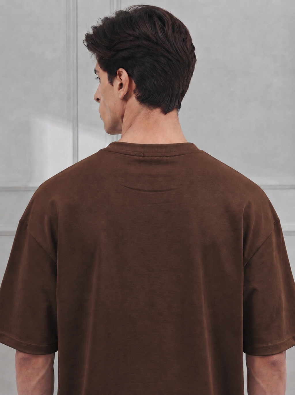 mocha Brown Modal Baggy Tee (Unisex)