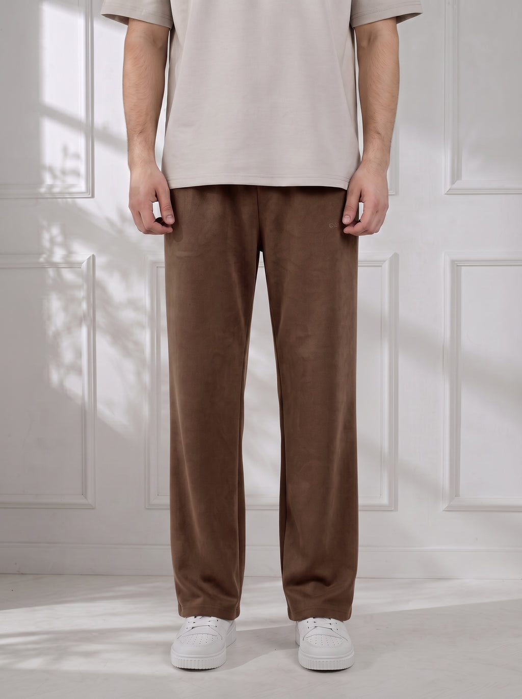 Modal Straight Baggy Trouser (Mocha Brown)