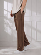 Modal Straight Baggy Trouser (Mocha Brown)