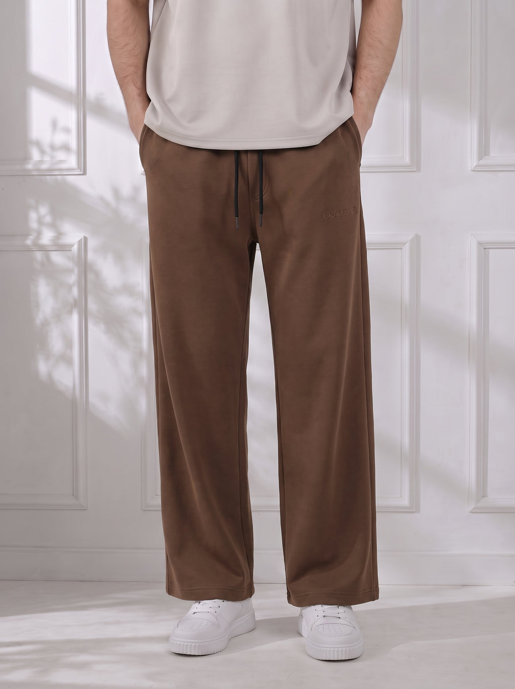 Modal Straight Baggy Trouser (Mocha Brown)
