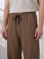 Modal Straight Baggy Trouser (Mocha Brown)