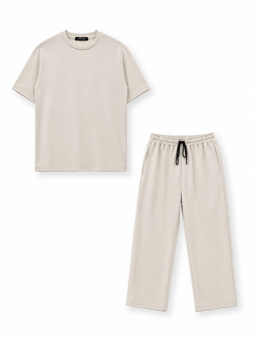 Beige Slim Fit Co-Ord Set