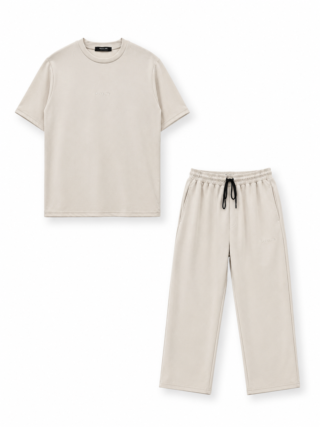 Beige Slim Fit Co-Ord Set