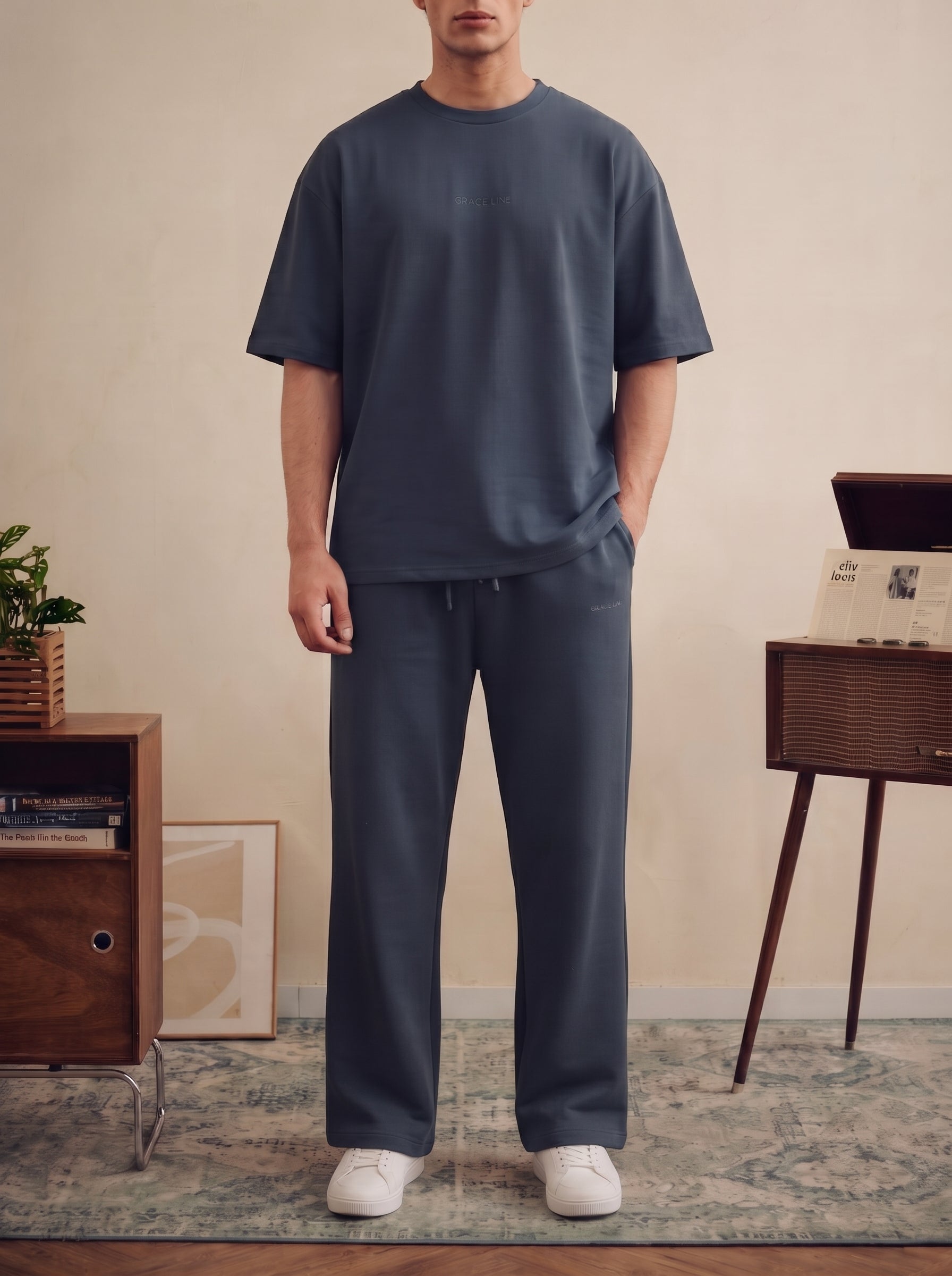 Dark Grey Baggy Co-Ord Set