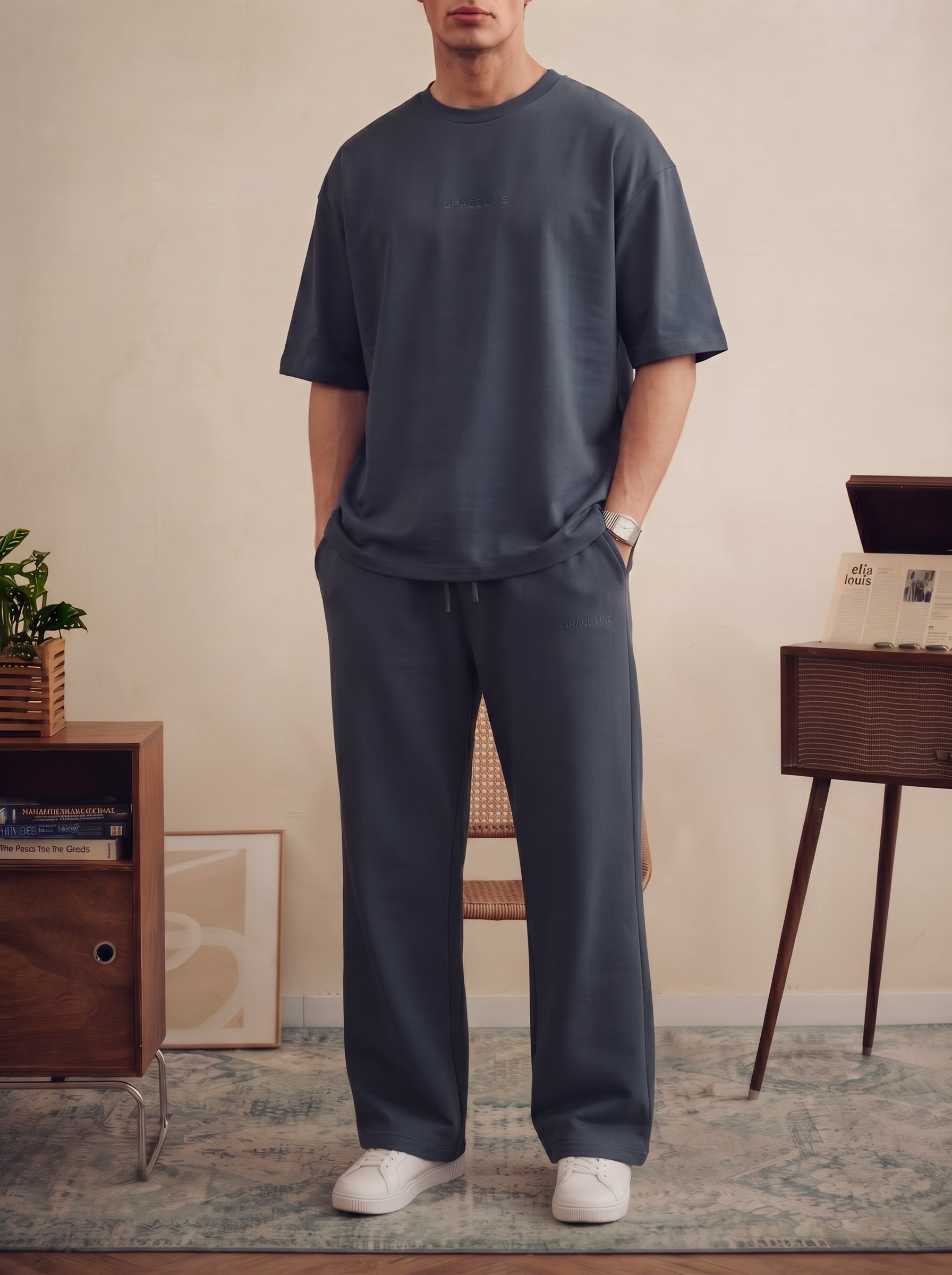 Dark Grey Baggy Co-Ord Set