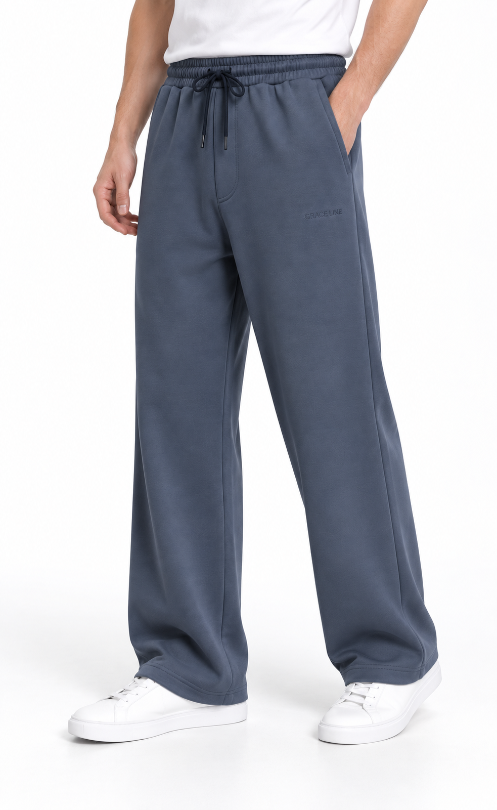 Modal Straight Baggy Trouser ( Dark Grey)