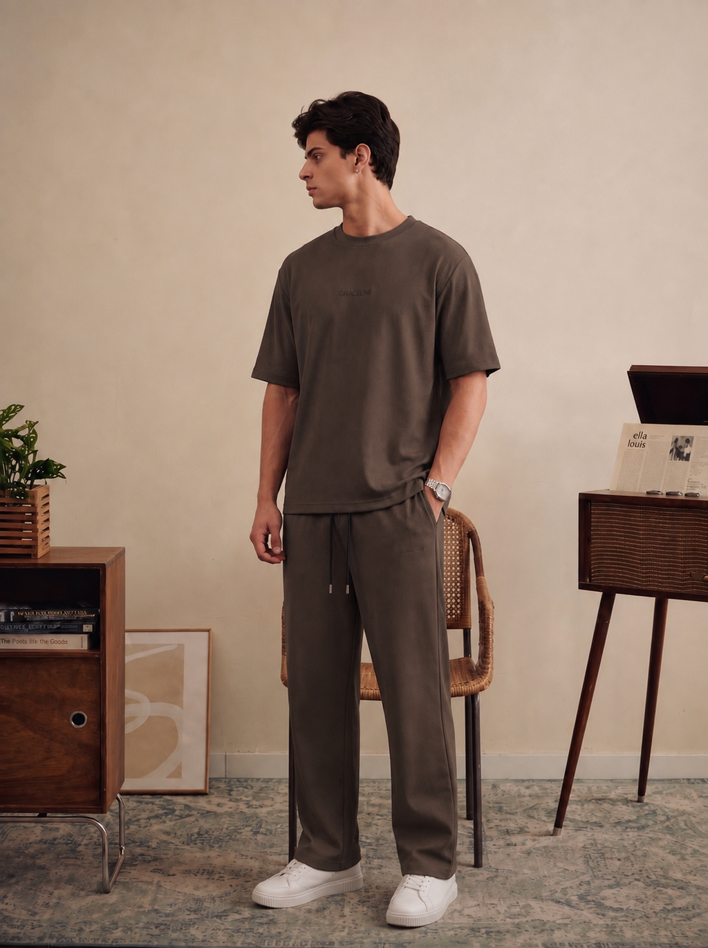 Chocolate Brown Slim Fit Co-Ord Set