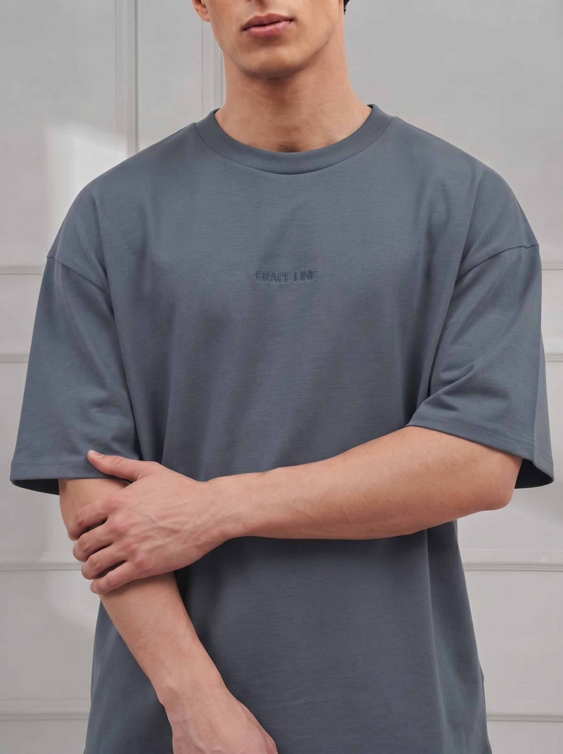 Dark Grey Modal Baggy Tee (Unisex)