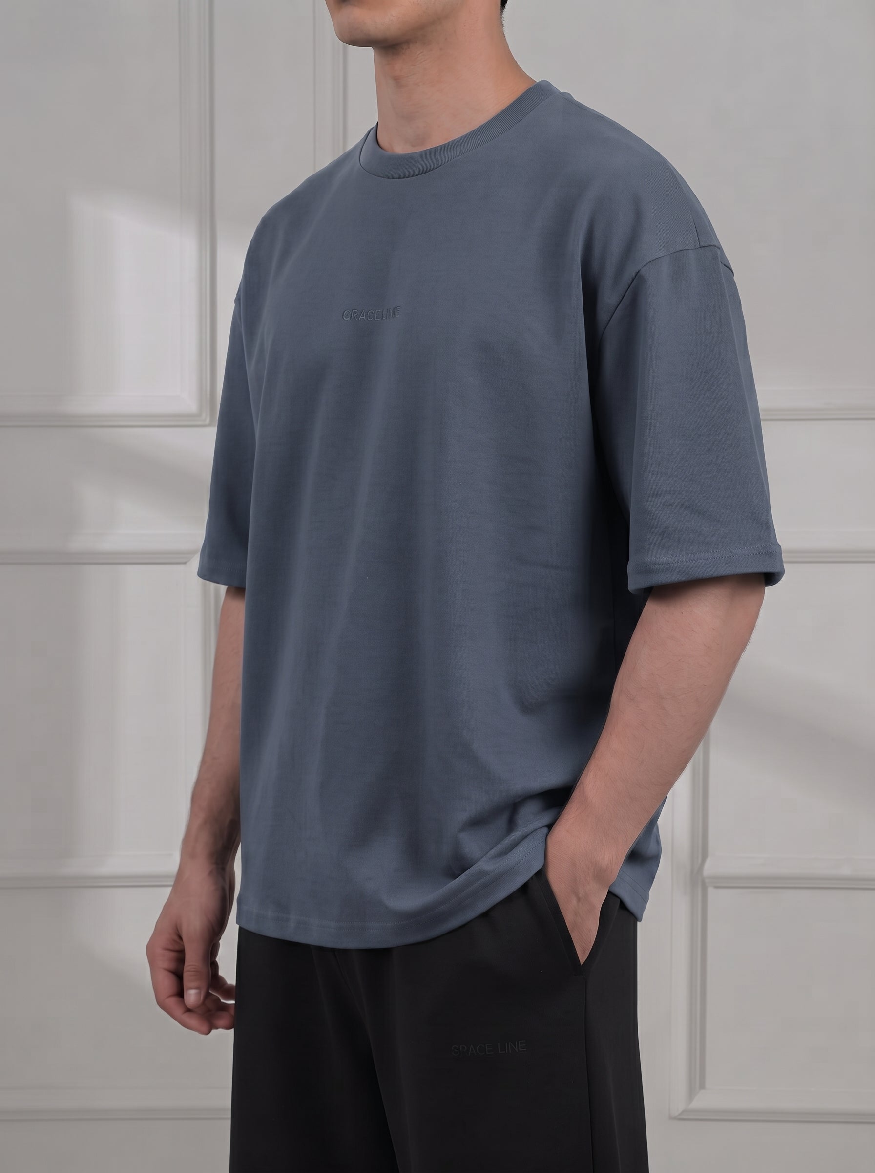 Dark Grey Modal Baggy Tee (Unisex)