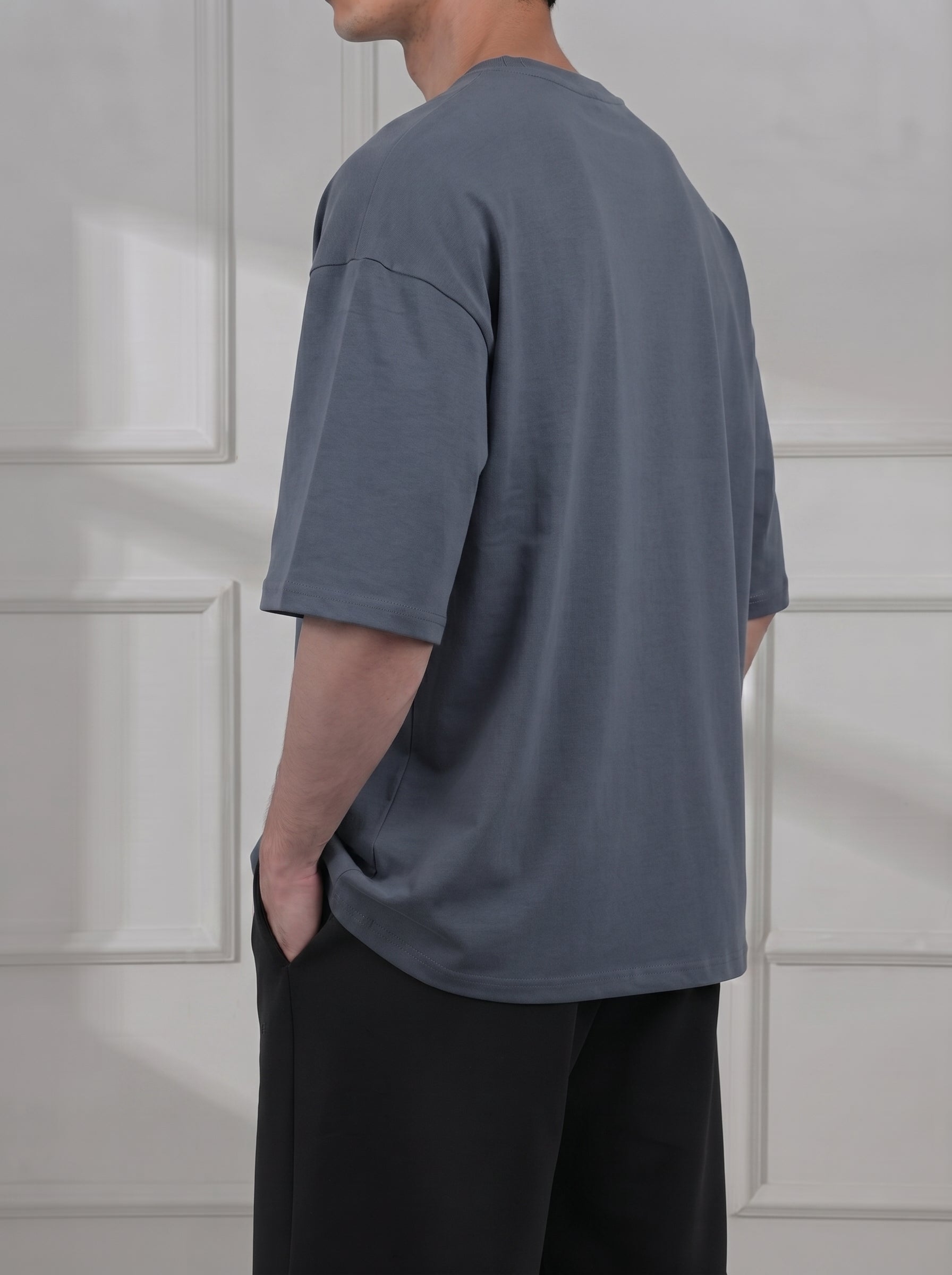 Dark Grey Modal Baggy Tee (Unisex)