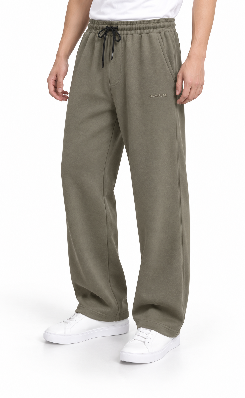 Modal Straight Baggy Trouser (Olive)