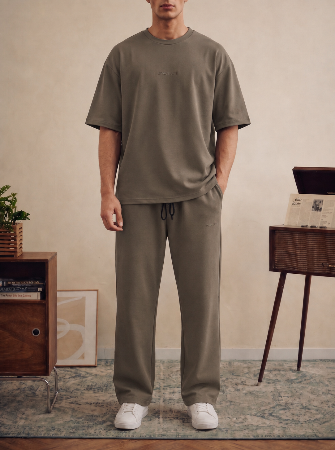 Olive Green Baggy Co-Ord Set