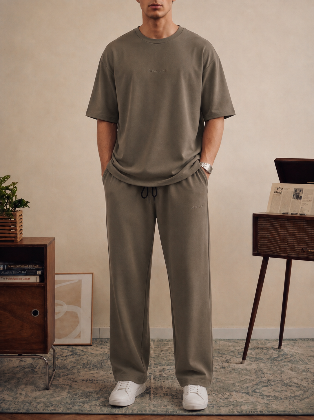 Olive Green Baggy Co-Ord Set