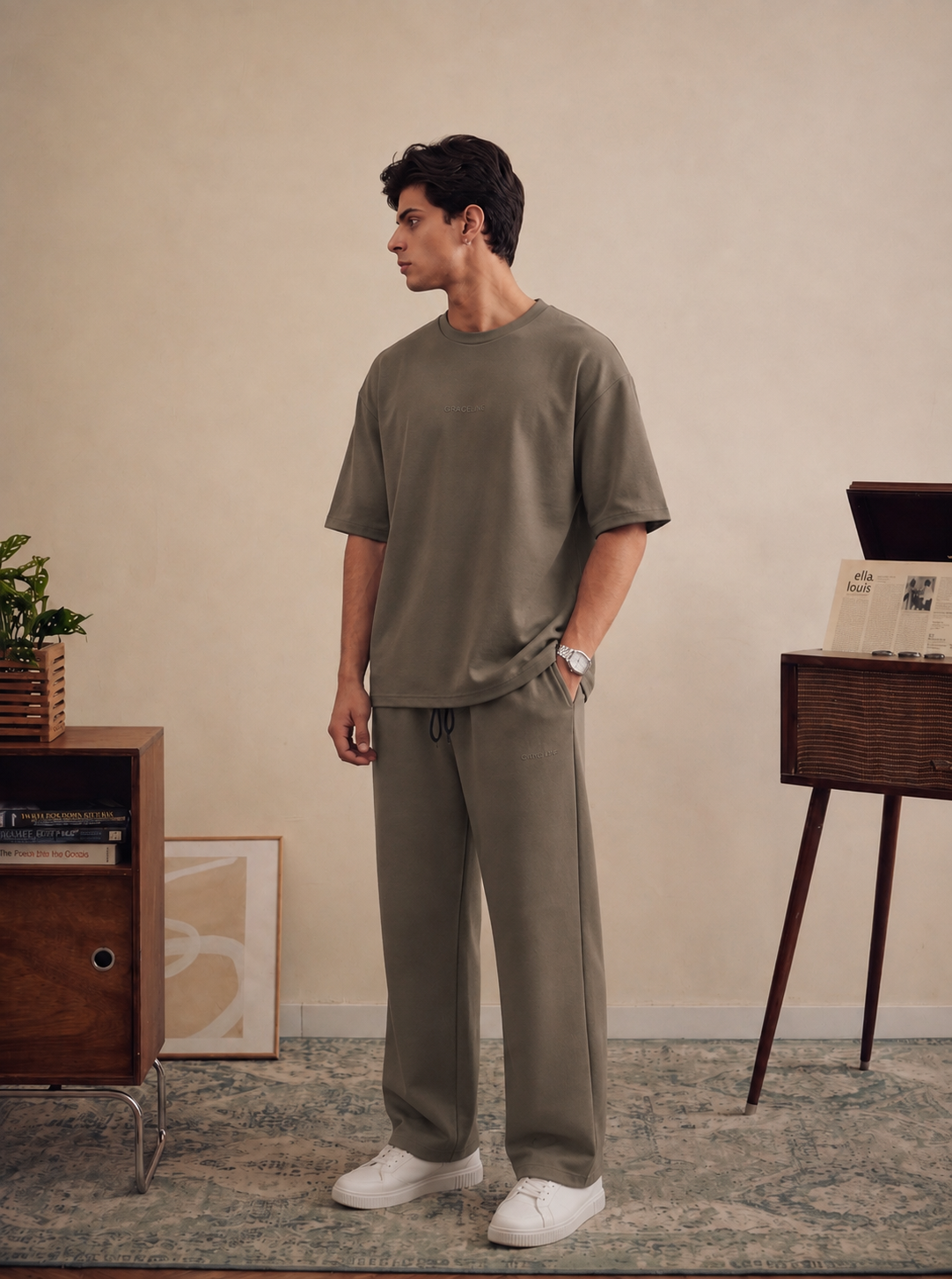 Olive Green Baggy Co-Ord Set
