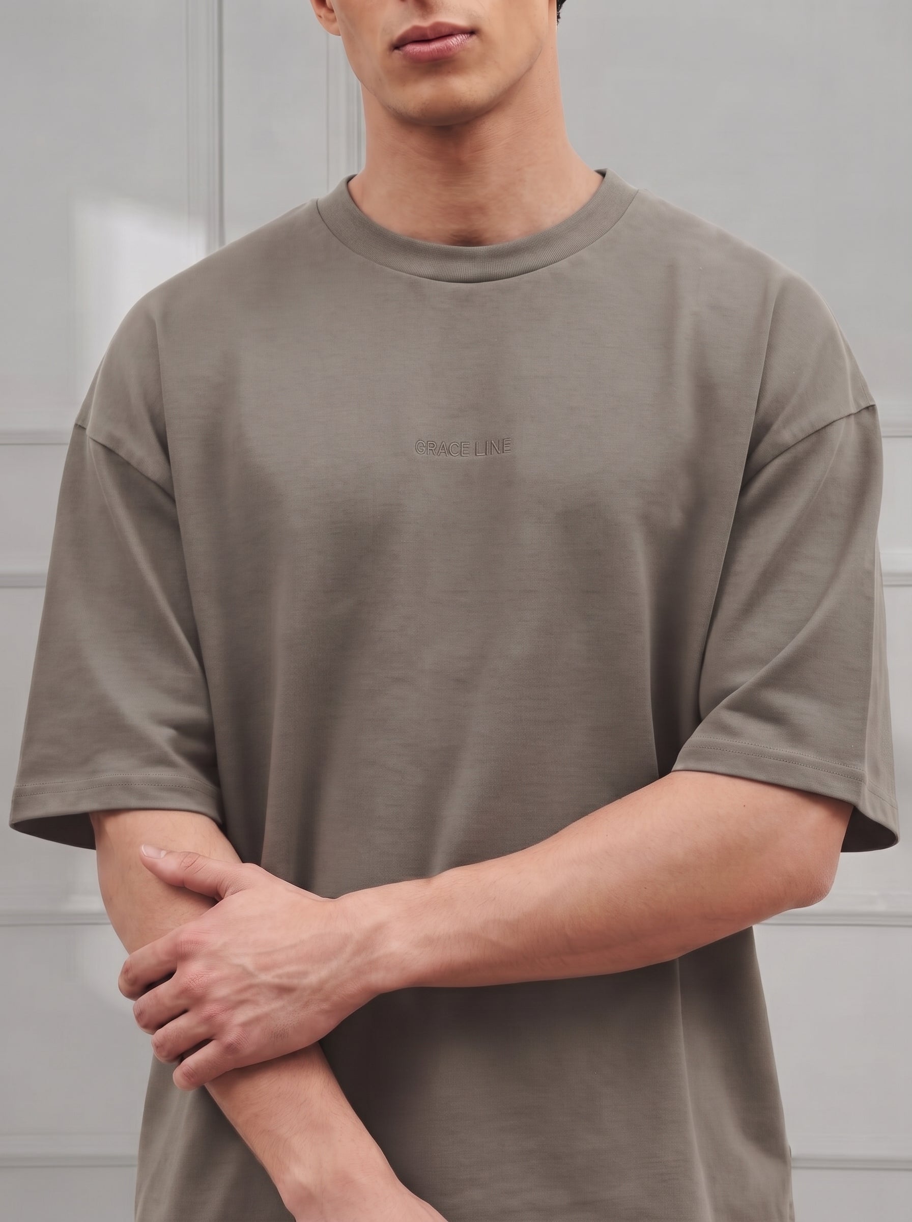 Olive Green Modal Baggy Tee (Unisex)