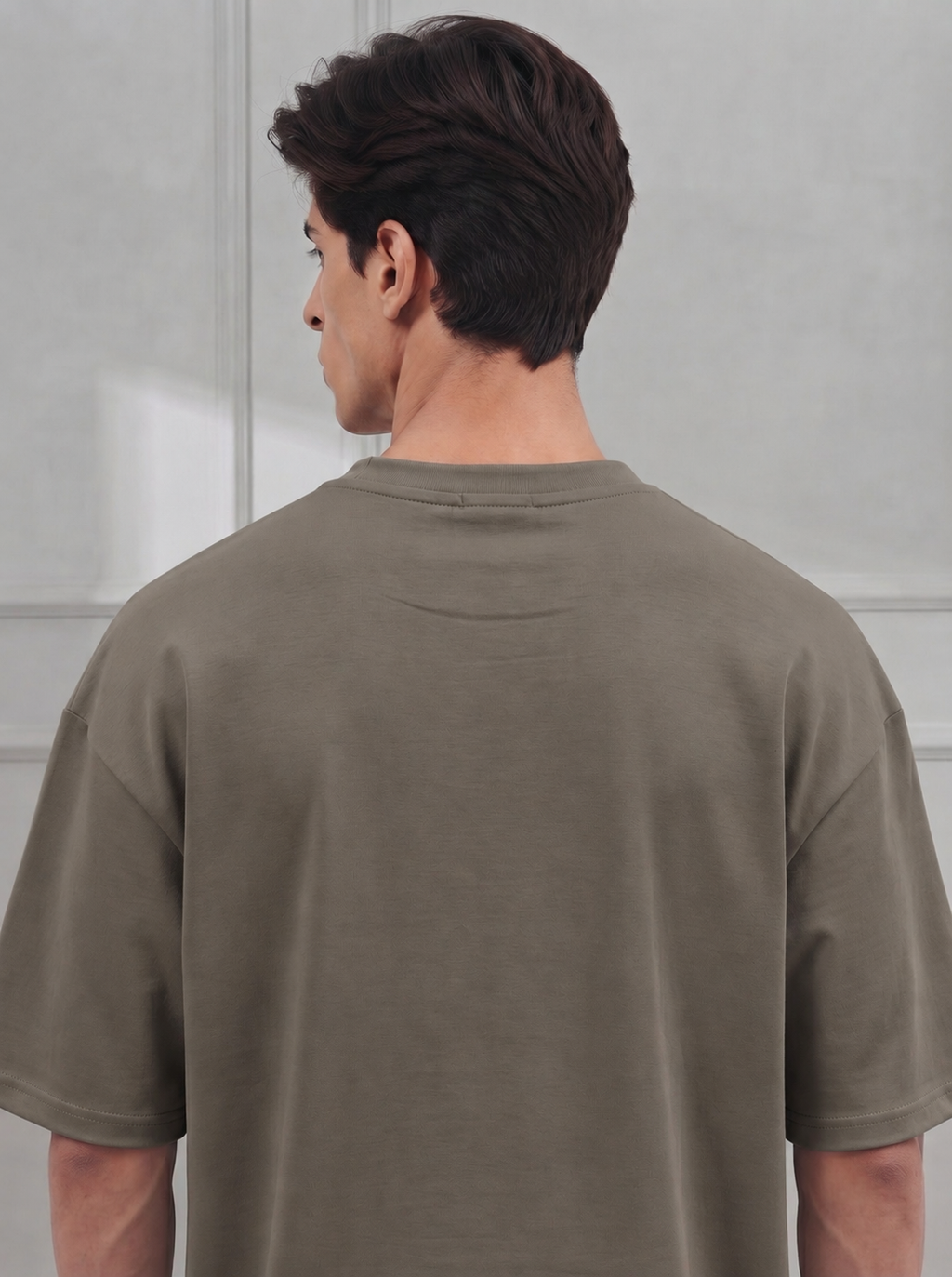 Olive Green Modal Baggy Tee (Unisex)