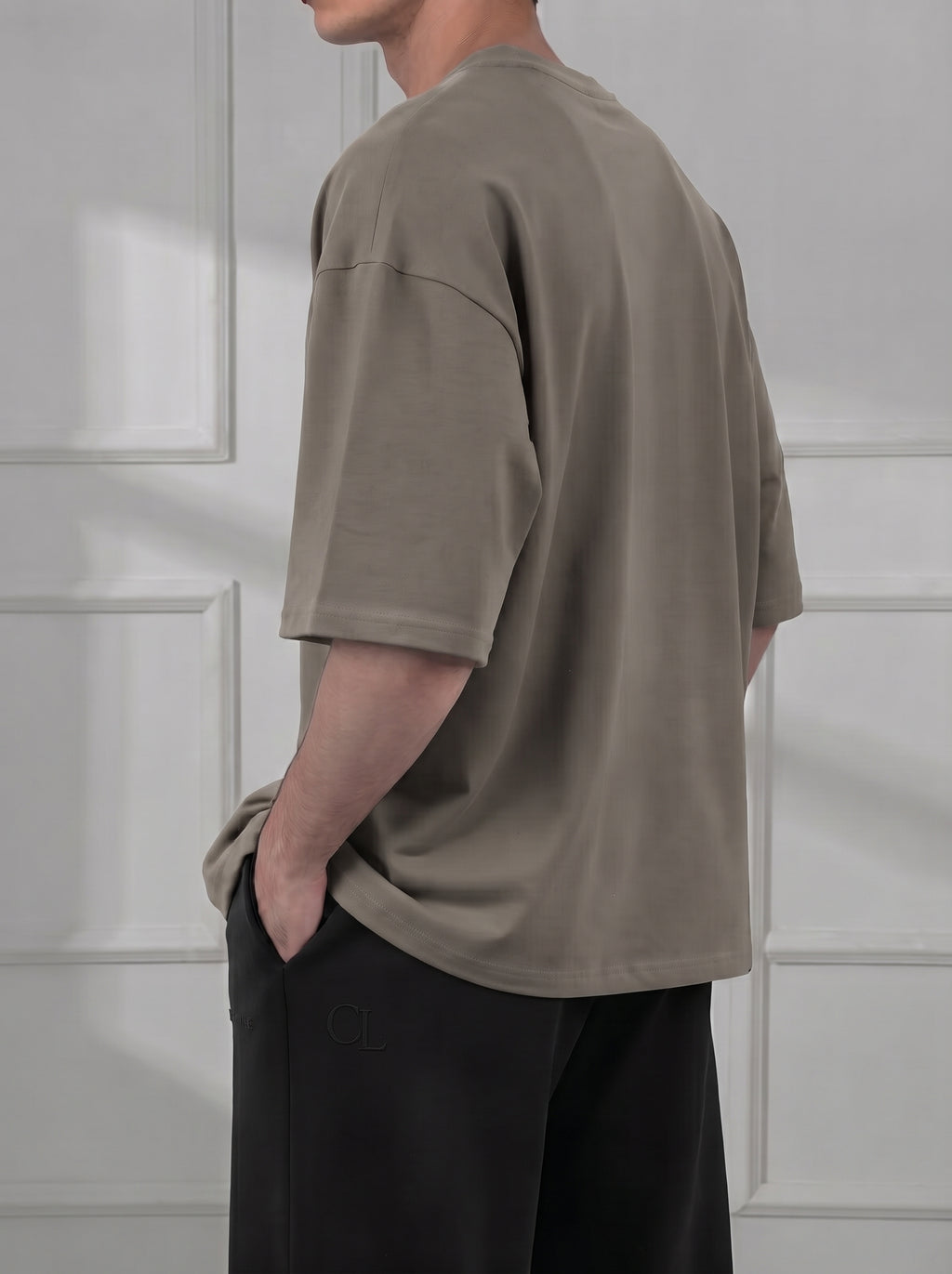 Olive Green Modal Baggy Tee (Unisex)