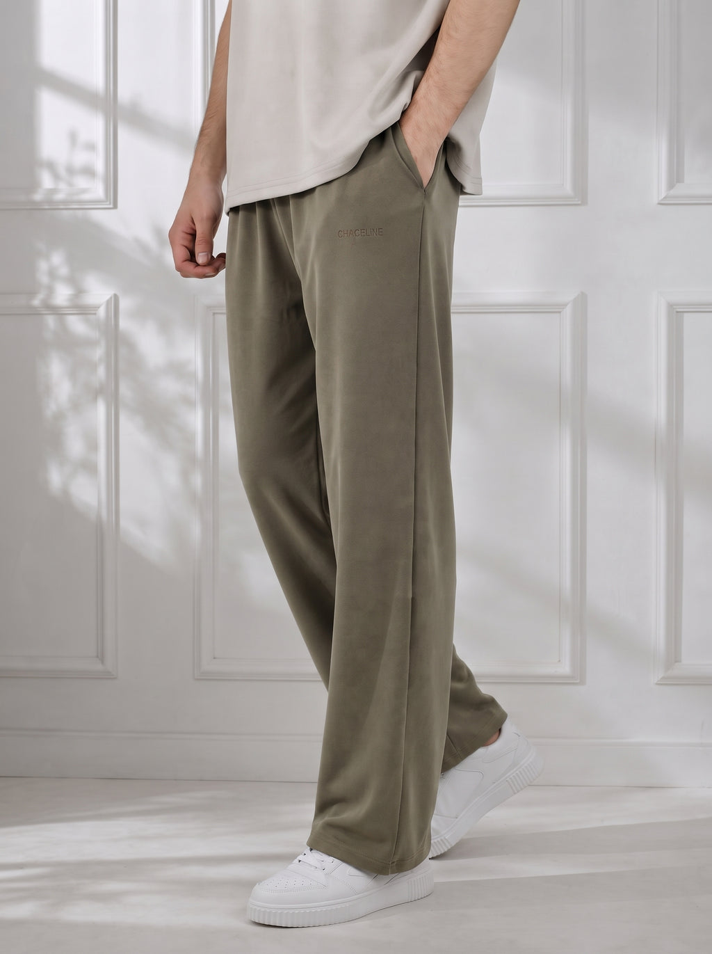 Modal Straight Baggy Trouser (Olive)