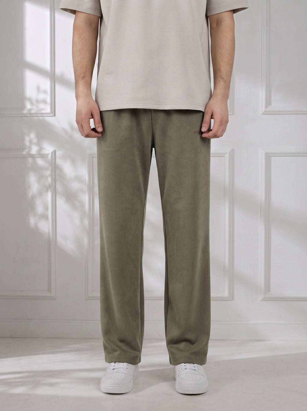Modal Straight Baggy Trouser (Olive)
