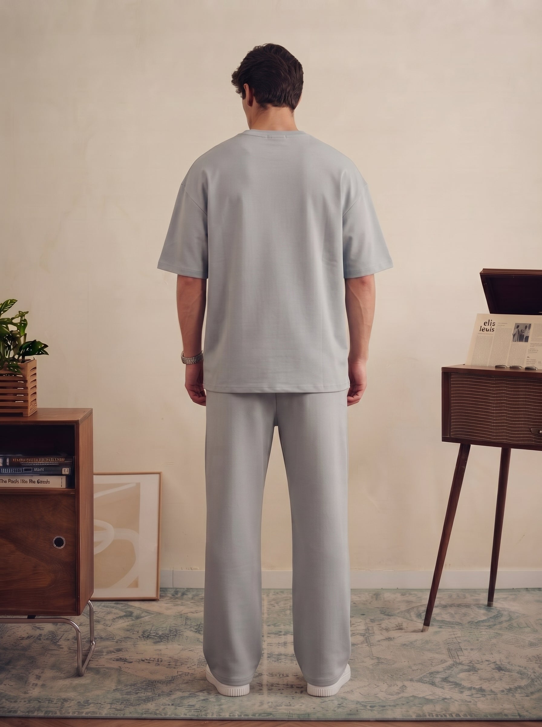 Ash White Baggy Co-Ord Set