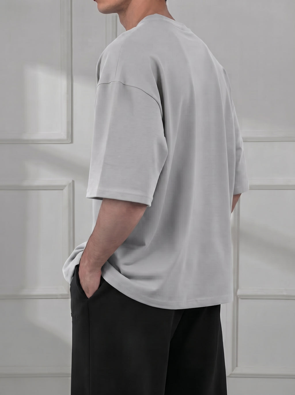 Ash White Modal Baggy Tee (Unisex)