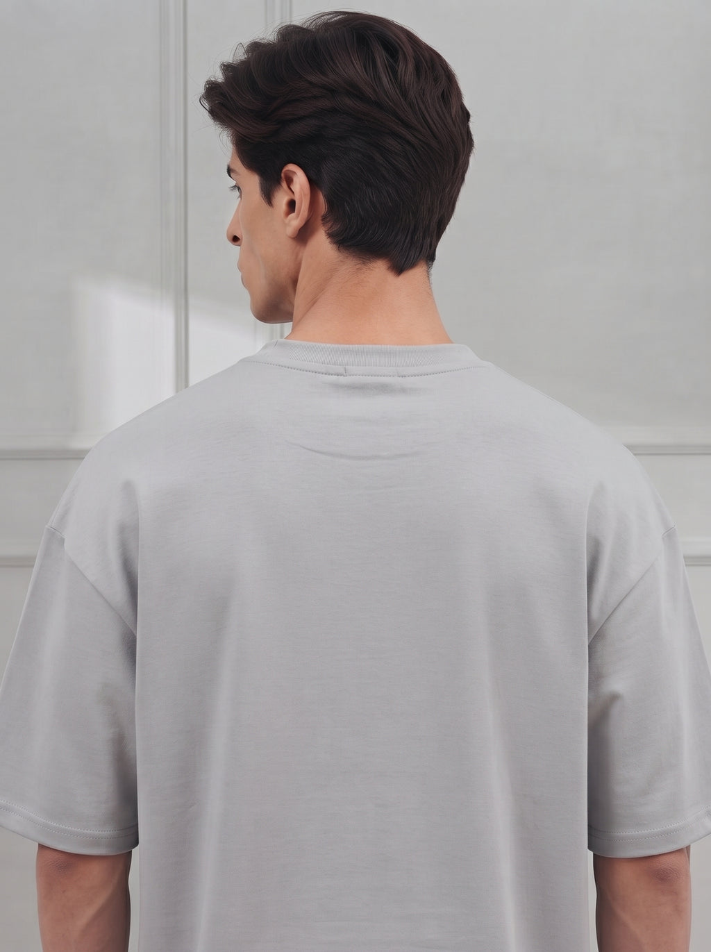 Ash White Modal Baggy Tee (Unisex)
