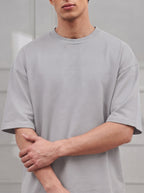 Ash White Modal Baggy Tee (Unisex)