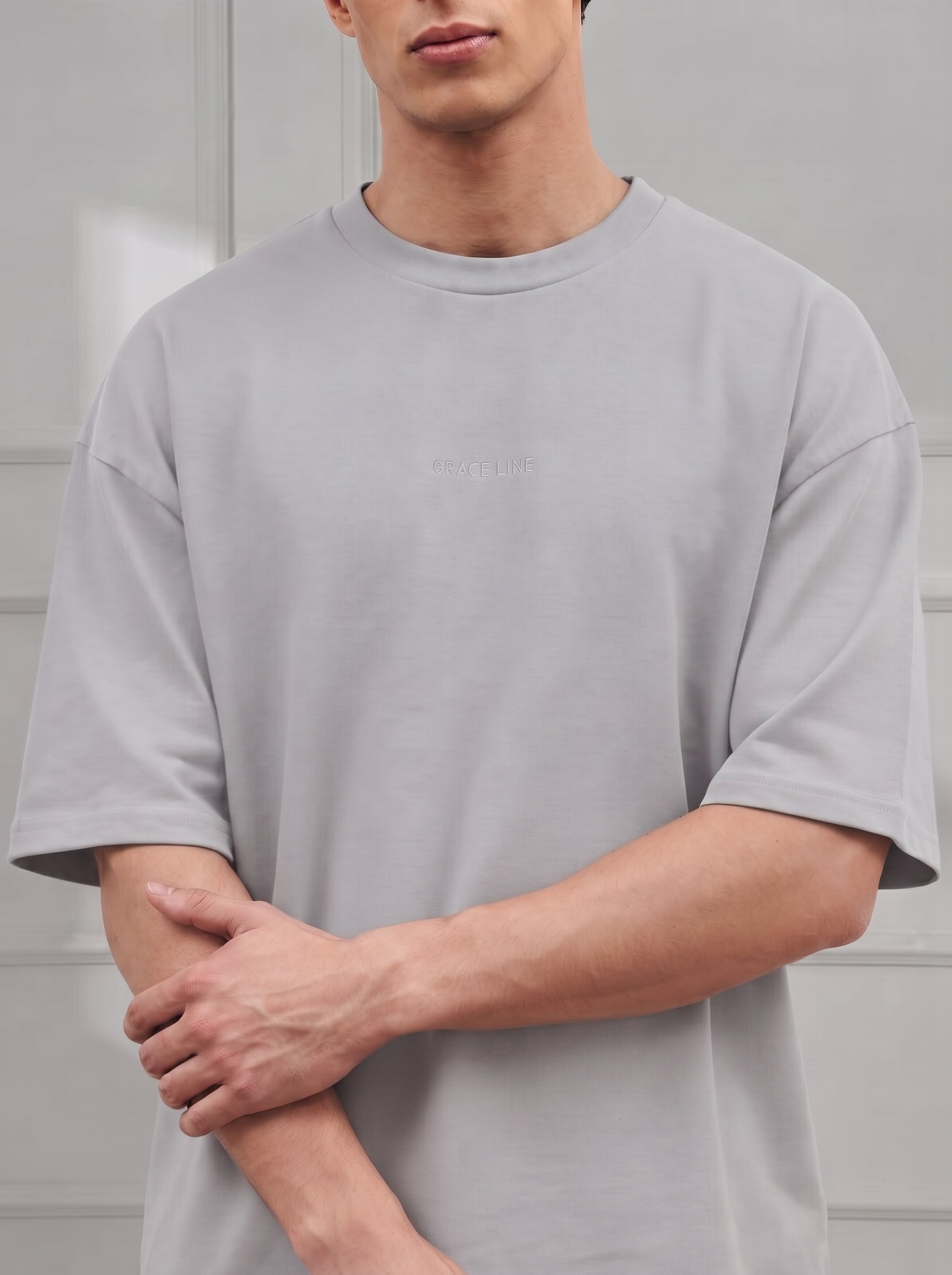 Ash White Modal Baggy Tee (Unisex)