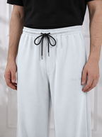 Modal Straight Baggy Trouser (Ash White)